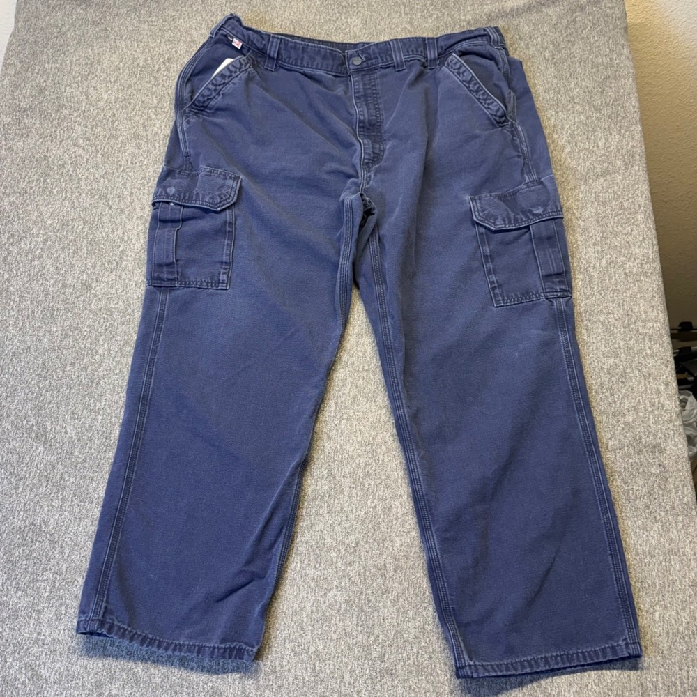Carhartt FRB240-DNY Flame Resistant Cargo Pants Navy Blue Mens 44x30 CAT 2 Work